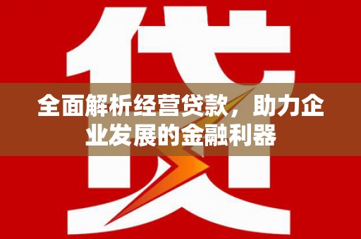 昌平全面解析经营贷款，助力企业发展的金融利器