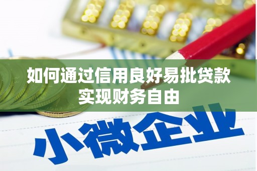 昌平如何通过信用良好易批贷款实现财务自由