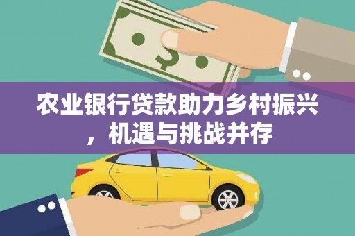 昌平农业银行贷款助力乡村振兴，机遇与挑战并存
