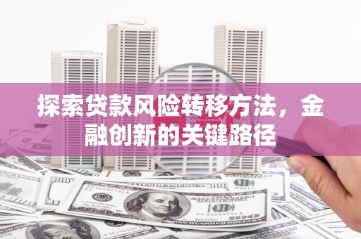 昌平探索贷款风险转移方法，金融创新的关键路径